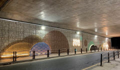 LED 조명으로 알록달록 빛나는 대구 동구 불로교 터널·안심근린공원