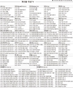 1월18일(수) 케이블·위성TV 편성표