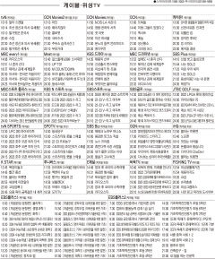 1월26일(목) 케이블·위성TV 편성표