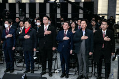 국민의힘 당권 양강 김기현·안철수 후보, 당심 잡기 '사력'
