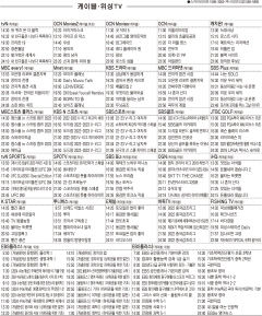 2월14일(화) 케이블·위성TV 편성표