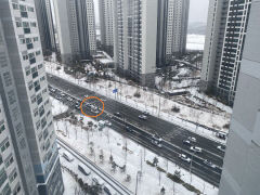 1cm 적설량에 포항 도심 도로 곳곳 정체