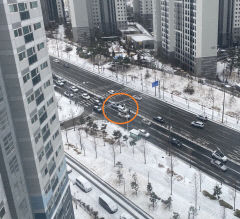 경북 동해안에 폭설…차량 미끄러지고 여객선 운항도 중단