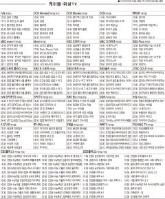 3월9일(목) 케이블·위성TV 편성표