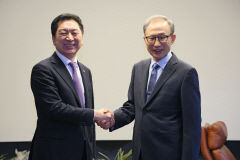 국민의힘 김기현 대표, 이명박 전 대통령 예방