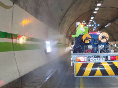 20~24일 테크노폴리스로 터널 세척작업으로 차량 부분 통제