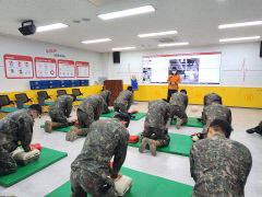 경산소방서, 7516부대 군인 40명 대상 심폐소생술 교육