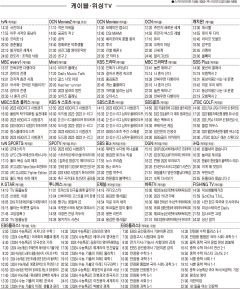 3월28일(화) 케이블·위성TV 편성표