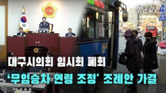 [영상뉴스]대구시의회 임시회 폐회…'무임승차 연령 조정' 조례안 가결
