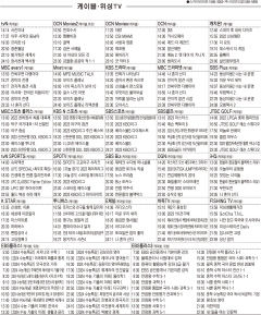 4월11일(화) 케이블·위성TV 편성표