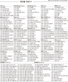 4월19일(수) 케이블·위성TV 편성표