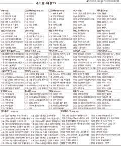 4월26일(수) 케이블·위성TV 편성표