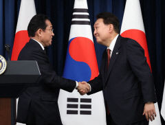 [한일정상회담]尹·기시다 '후쿠시마 오염수 韓시찰' 합의…역사인식 계승도 재확인