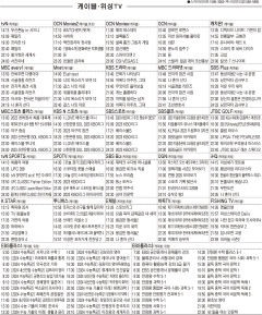 5월9일(화) 케이블·위성TV 편성표