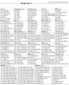 5월22일(월) 케이블·위성TV 편성표