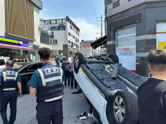 경북 영주서 승용차·SUV 충돌… 3명 부상