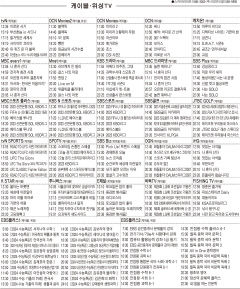 5월31일(수) 케이블·위성TV 편성표