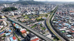 영주 삼각지 마을. '미세먼지 차단 숲' 조성 완료