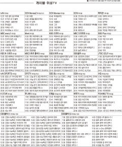 7월3일(월) 케이블·위성TV 편성표