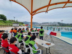 포항시시설관리공단, 형산강 야외 물놀이장 개장 준비 현장점검