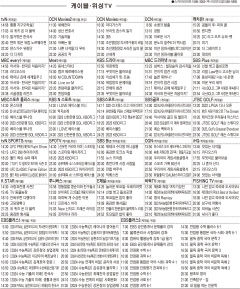 7월13일(목) 케이블·위성TV 편성표