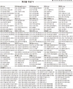 7월27일(목) 케이블·위성TV 편성표