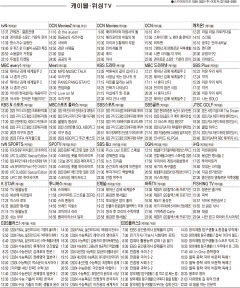 7월31일(월) 케이블·위성TV 편성표