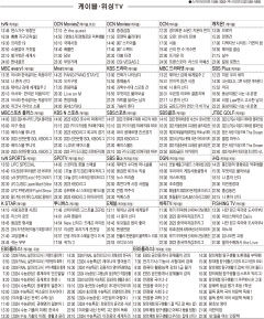 8월1일(화) 케이블·위성TV 편성표