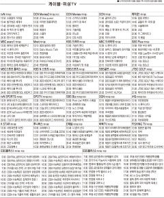 8월2일(수) 케이블·위성TV 편성표