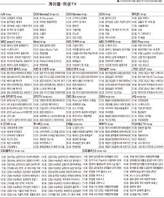 8월2일(수) 케이블·위성TV 편성표