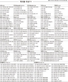 8월3일(목) 케이블·위성TV 편성표