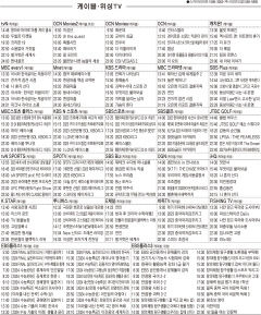 8월8일(화) 케이블·위성TV 편성표