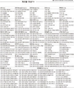 8월21일(월) 케이블·위성TV 편성표