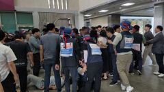 전국 금속노조 조합원-구미시청 공무원 청사 진입 과정 충돌