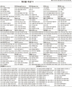 8월30일(수) 케이블·위성TV 편성표