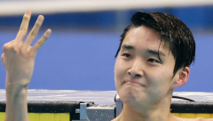'수영천재' 김우민, 자유형 400m도 금메달…이번 대회 3관왕 위업