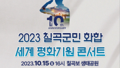 이날치·윤도현 밴드 등 출연…칠곡군민 화합·세계 평화기원 콘서트 15일 개막