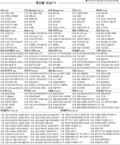 10월11일(수) 케이블·위성TV 편성표
