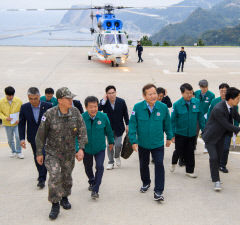 이상민 행안부 장관 울릉도 방문…郡, 급경사지붕괴위험지역 국비·특별교부세 건의