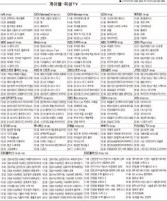 10월25일(수) 케이블·위성TV 편성표
