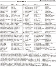 11월1일(수) 케이블·위성TV 편성표