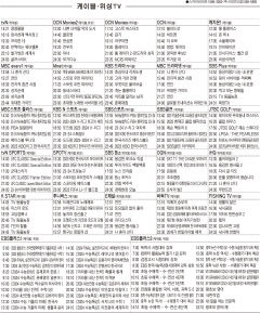 11월14일(화) 케이블·위성TV 편성표