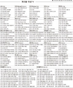 11월15일(수) 케이블·위성TV 편성표