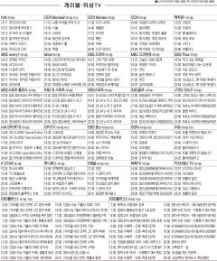 11월16일(목) 케이블·위성TV 편성표