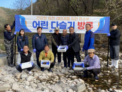 경북도, 하천의 특급 청소부 어린 다슬기 130만마리 방류