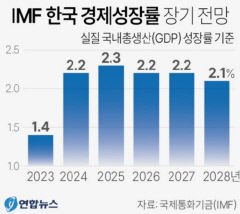 IMF, 한국 경제성장률 향후 5년간 2%초반대 정체…'저성장 늪'에 갇히나