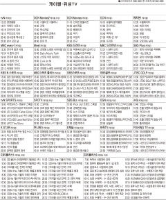 11월20일(월) 케이블·위성TV 편성표