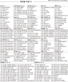 11월21일(화) 케이블·위성TV 편성표