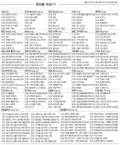 11월22일(수) 케이블·위성TV 편성표