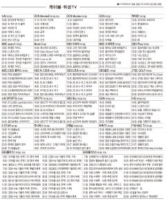 12월7일(목) 케이블·위성TV 편성표